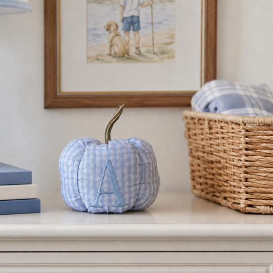 Little Lorelai Blue Gingham Pumpkin
