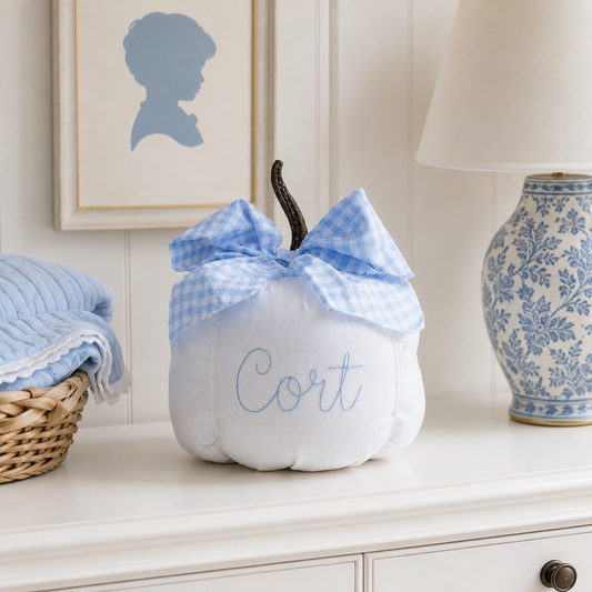 Little Lorelai Vintage Charm Pumpkin in Blue