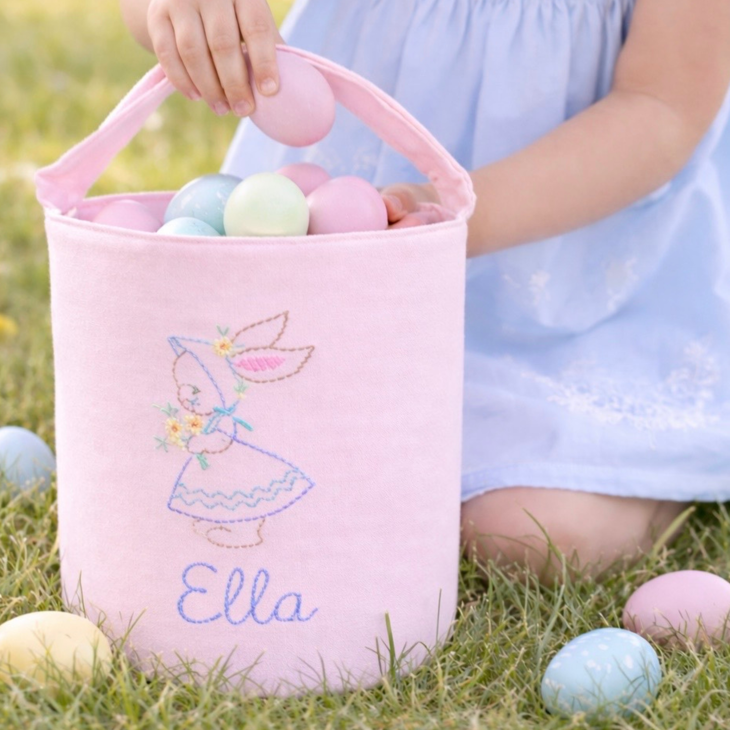 Vintage Bunny in Bonnet Easter Tote
