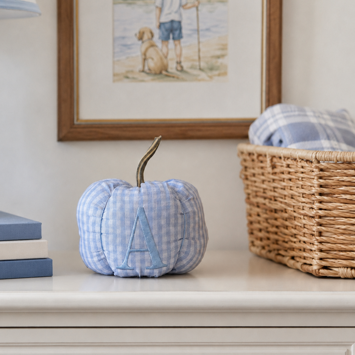 Little Lorelai Blue Gingham Pumpkin