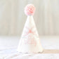 Rosebud First Birthday Hat and High Chair Banner Set – Linen Keepsake Party Decor