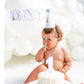 Teddy Bear First Birthday Boy Set, Blue Cake Smash Outfit, Hat, High Chair Banner