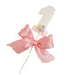Etta Pastel Floral First Birthday Set: Hat, Bib, Banner, Cake Topper
