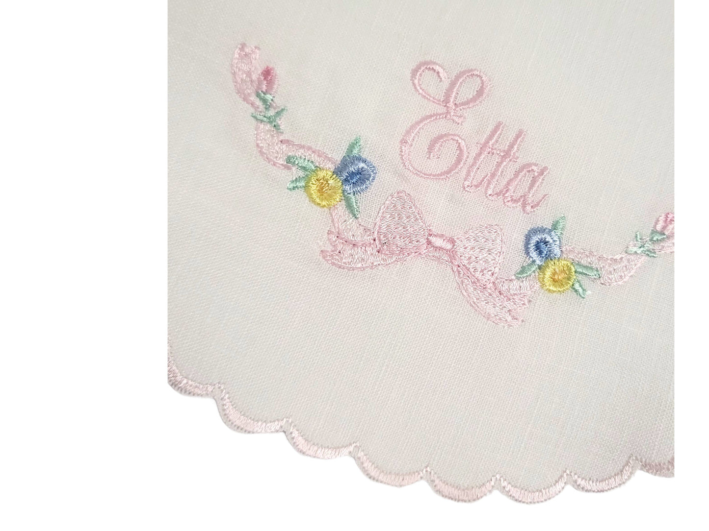 Etta Pastel Floral First Birthday Set: Hat, Bib, Banner, Cake Topper